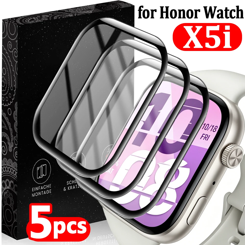 High-Definition Scratch-Resistant Screen Protectors - Soft Film for Smartwatch Displays (1-5 Pack)