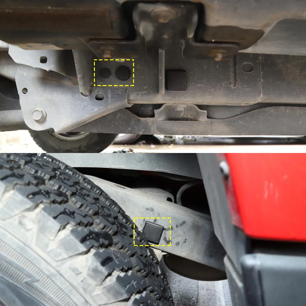 Car Chassis Floor Drain Plug Round Hole Plugs Waterproof Protection Cover For Jeep Wrangler 2007-JK JKU floor pan drain plug