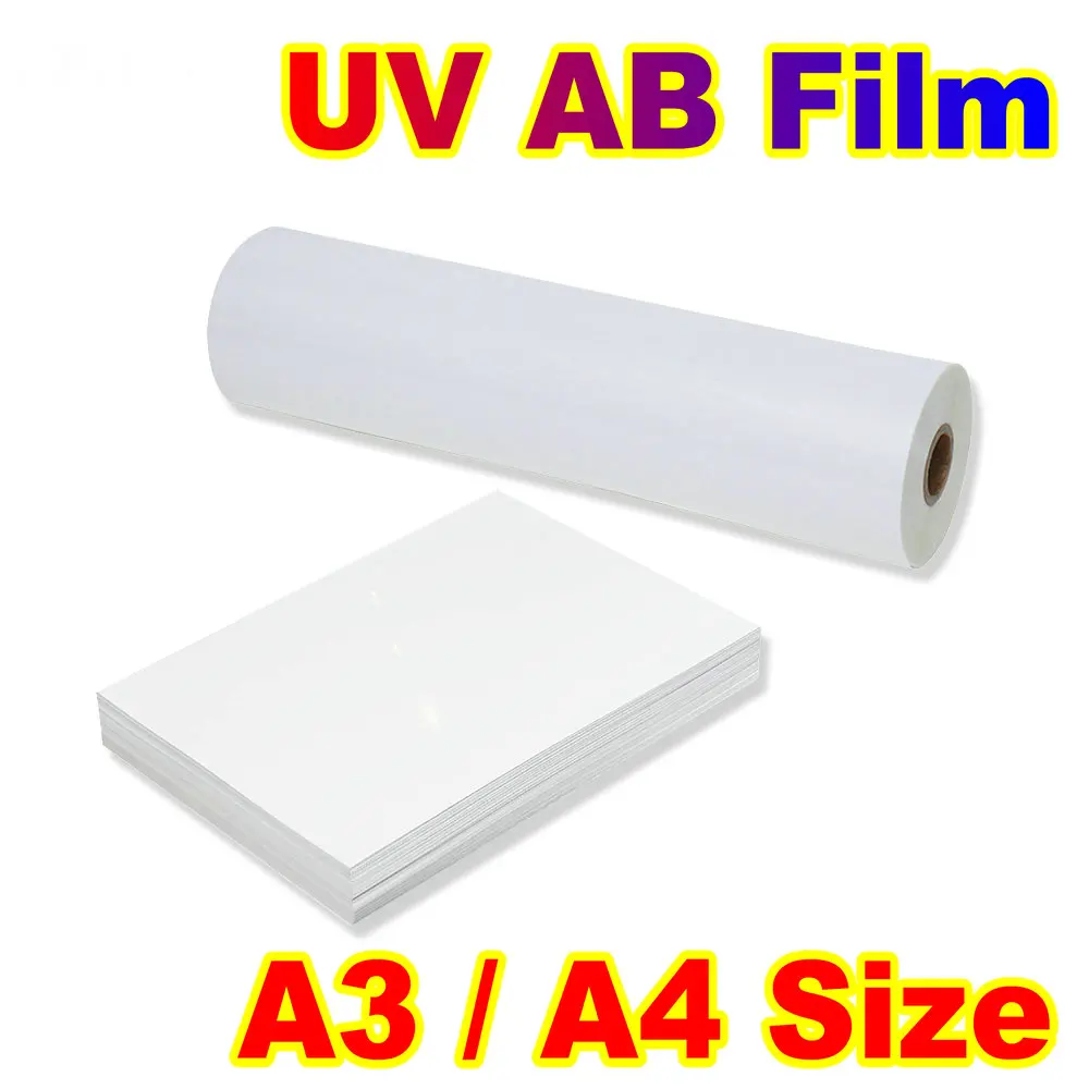 

A3 A4 Sheet UV DTF Film A 50M 200M Film B Transfer to Glass Ceramic Metal Phone Case for Irregular Shape Surface UV DTF Printer