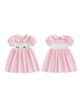 Baby Girl Sleeveless Floral Print Ruffle Hem Dress with Bow Detail and Matching Bloomers Set 1