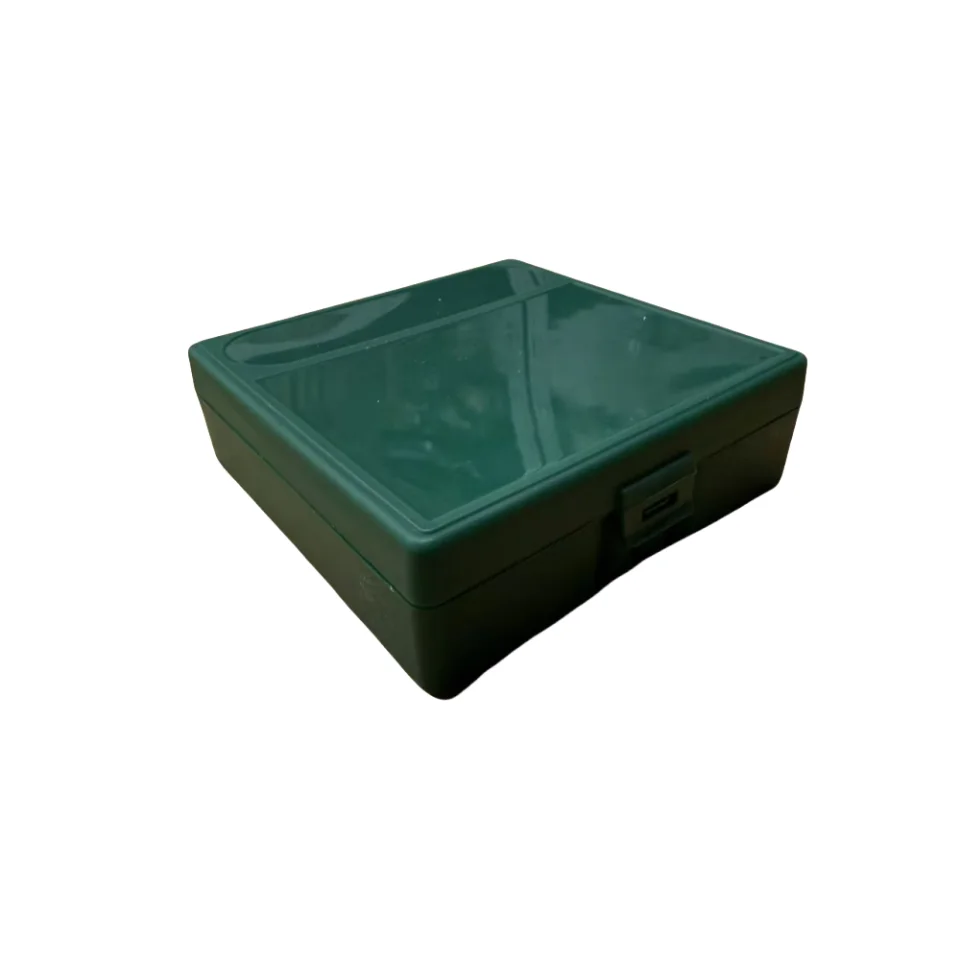 100 Rounds Tactical Ammo Storage Box for 9mm Rifle Pistol Ammunition Bullets Case Holder Flip-Top Hinge-Top Design