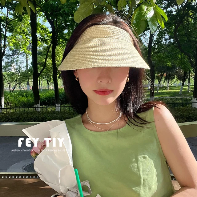 New Korean Version Summer Eaves Empty Top Sun Hat Raffia Headband