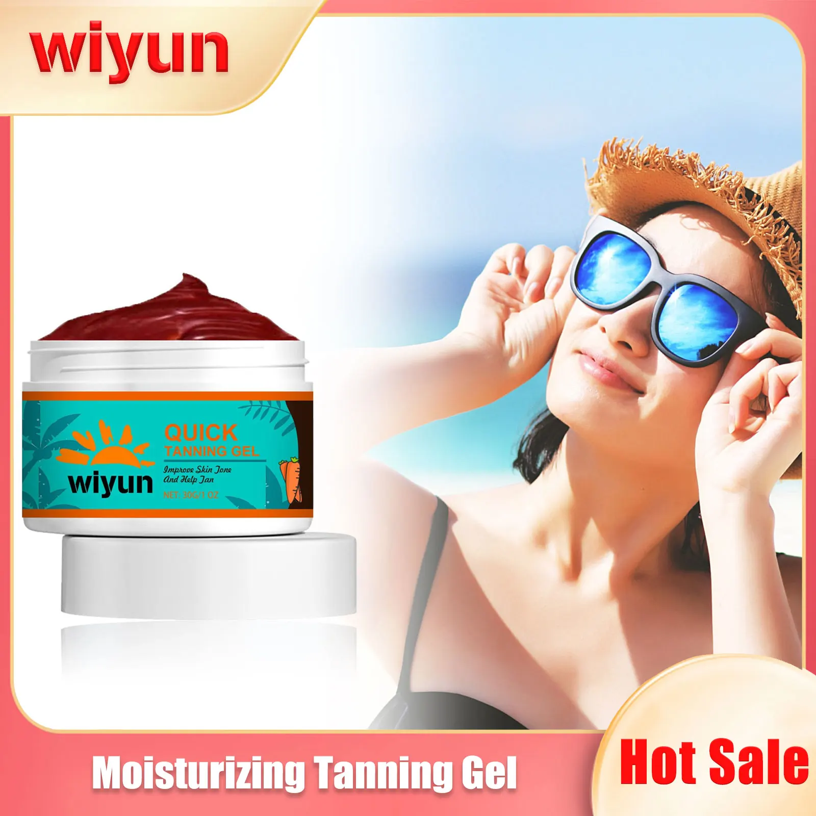 Moisturizing Self Tanning Gel Dark Skin Accelerator Bronzer Face Nourishing Summer Beach Solarium Brown Sexy Body Tanning Cream