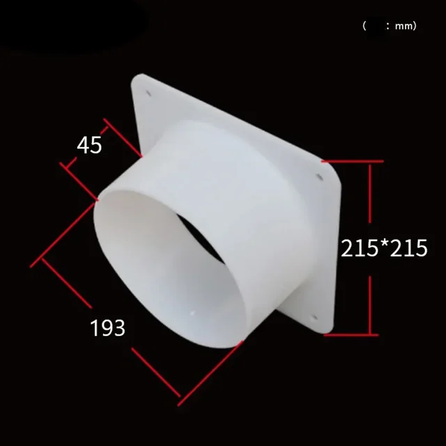 4" 5" 6" Flange Connection Air Conditioner Air Pipe Flange Interface Air Ventilation Adapter Exhaust Pipe Joint 2