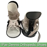 1Pair Medical Orthopedic Leather Dennis Brown Splint Shoes for Corrective Deformed Foot for Children-No Shoe Rack 1