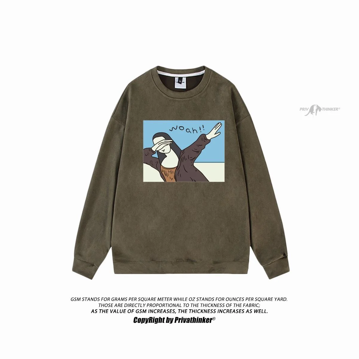 Funny Hip Hop Painting Men Sweatshirts Oversized Autumn Brand Hoodies Drop Shoulder Male Suede Y2k Casual