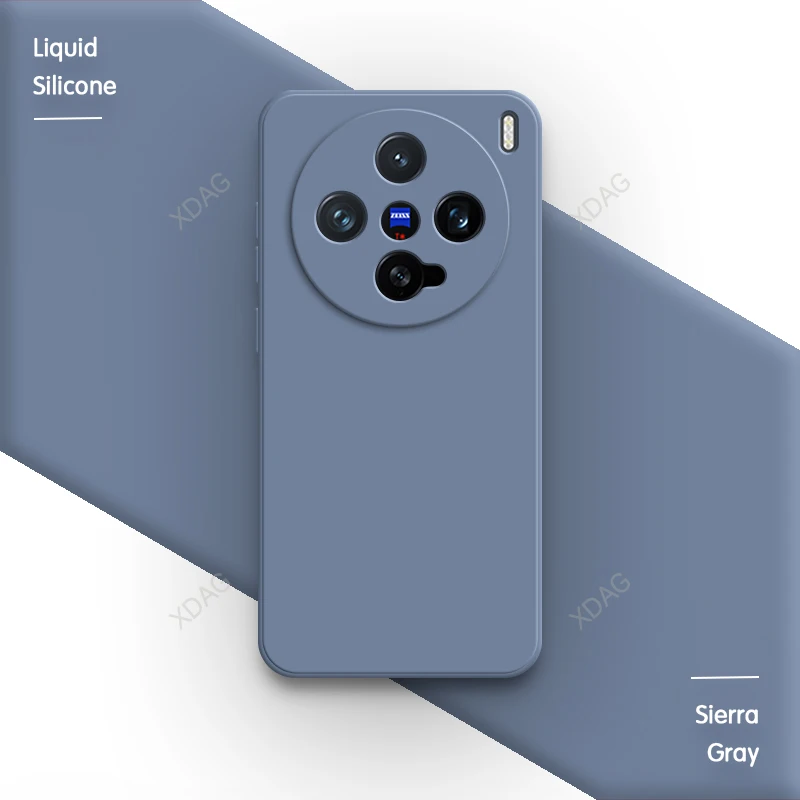 Enhanced Liquid Silicone Phone Case with Square Lens Protection and Classic Straight Edge Design