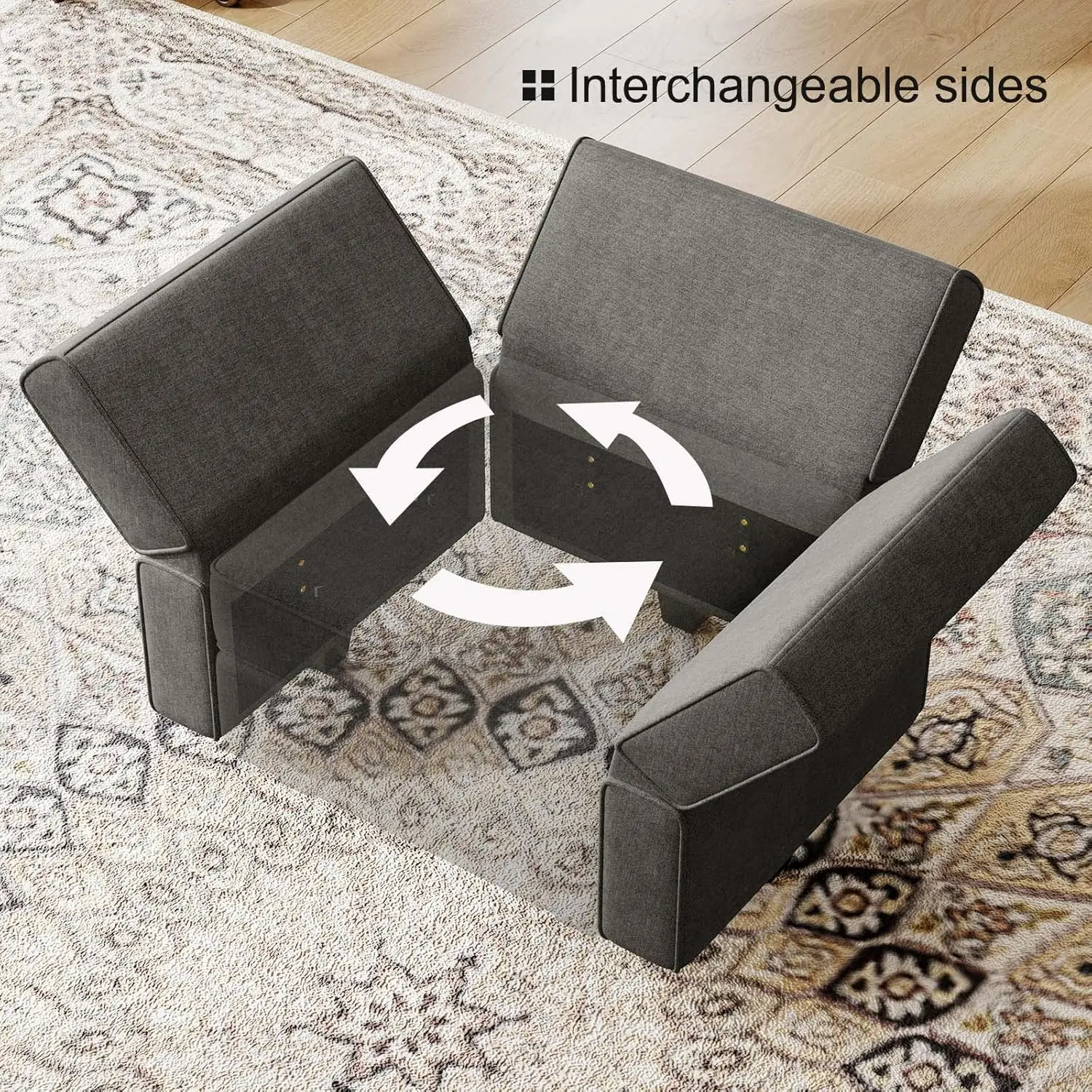 Children's Sofas Small Modular Sofa Bed Sectional Sleeper Sofa Convertible Sectional Couch Bed Set Sleeper Couch Grey