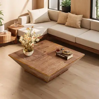 Square Wood Coffee Table 1