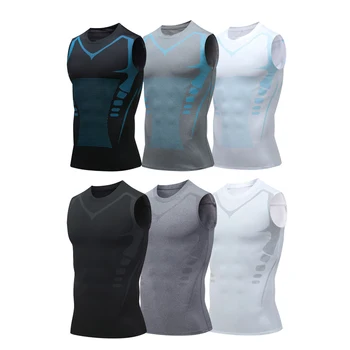 Mans Compression Tank Top Men Gym Shirt Sleeveless Quick Dry Sportswear Male Fitness Bodybuilding Vest Workout Muscle Top 1