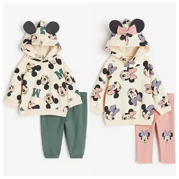 Children's Hoodie Set Kids Clothes Baby Boys Clothing Mickey Hooded Casual Sweaters Hooded Sweatshirt+pants 2pcs/set 1