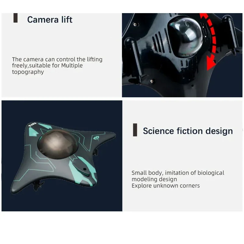 6Ch Rc 보트 잠수함 카메라 수중 원격 제어 Wifi Fpv 원격 제어 보트 라디오 제어 장난감 어린이 선물 용품