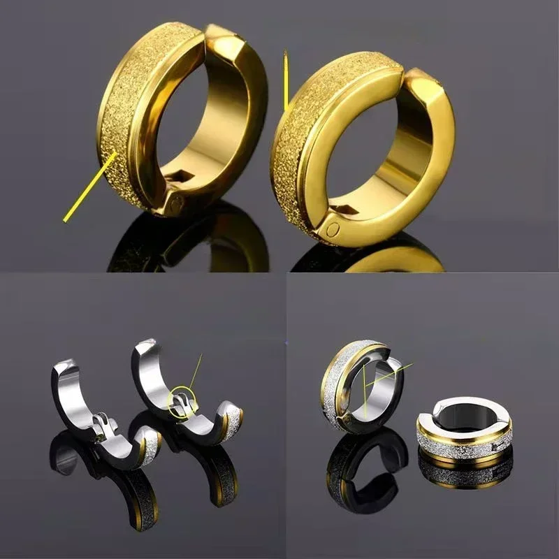 Simple Circle Stainless Steel Hoop Earrings Women Men Exquisite Unisex Clip on Earring Fashion Punk Jewelry Accessories hoop earrings ear clip earrings clip earrings ear clip ear accessories 1pc