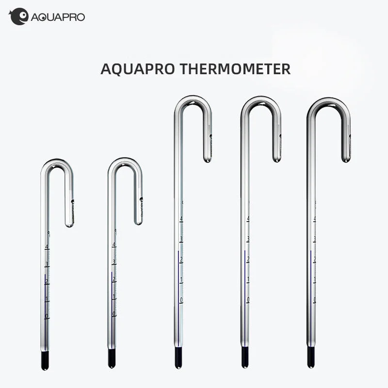 Water Glass Thermometer For Fishing Tank Plant Aquarium Hang On ADA Style Accessories Turtle Shrimp Fishbowl Marine Small Guppy