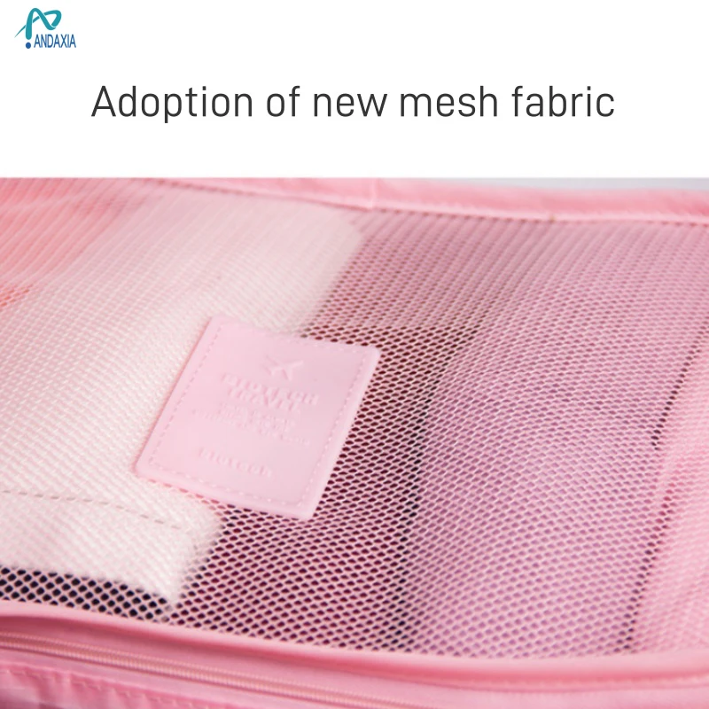 Cross-Border Explosive Product Travel Bag Oxford Cloth Storage Underwear Bra Organizing Bag Shoe Storage Six-piece Set