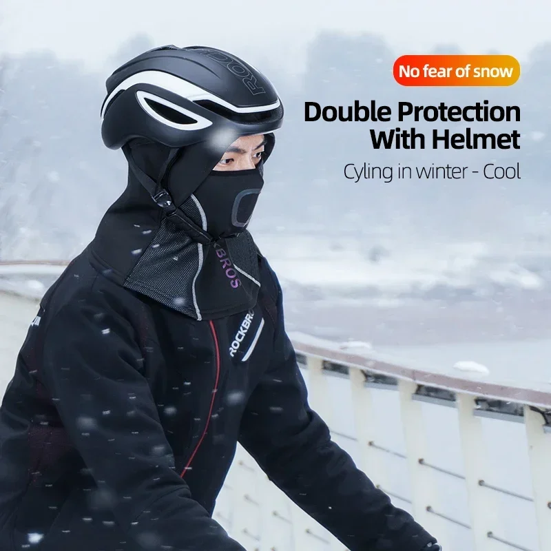 Winter Cycling Mask Fleece Thermal Keep Warm Windproof Cycling Face Mask Balaclava Ski Fishing Skiing Hat Headwear ROCKBROS