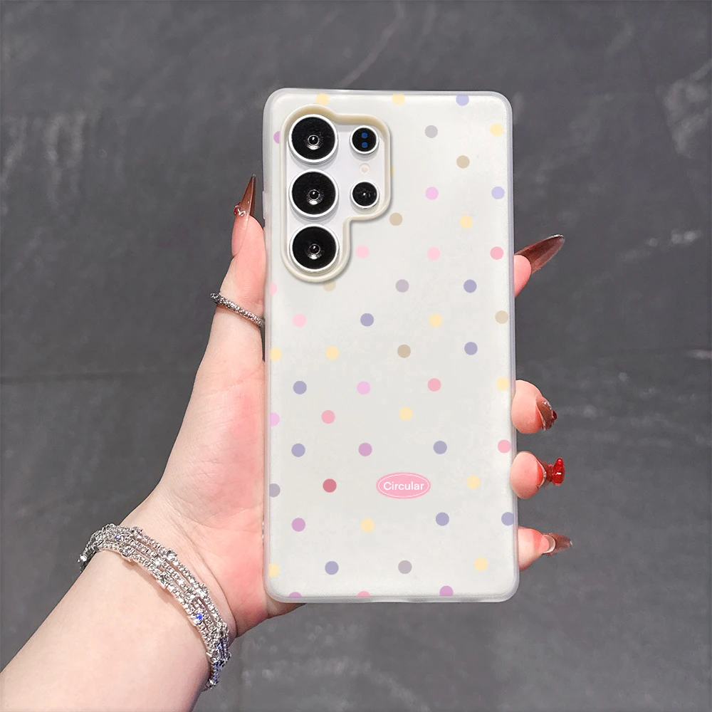 Love Heart Polka Dot Matte Soft Phone Case