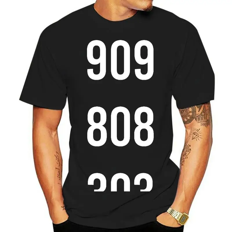 Techno 909 808 303 Slogan T-Shirt Roland Drum Acid House Tech Underground Dj Top