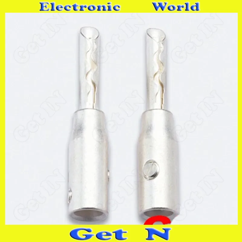 

20pcs 0658-GF-AG Swiss Copper Silver Plated Banana Connectors Speaker Amplifier Banana Plug/Jack Top Banana Socket