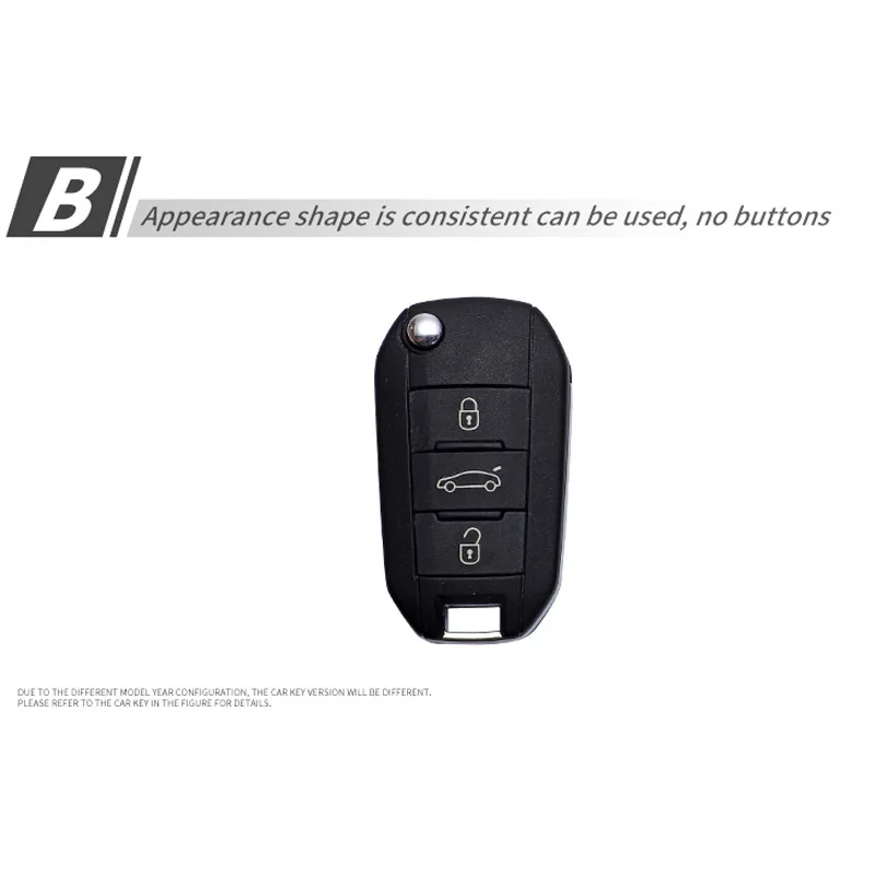 Custodia per chiave auto in fibra di carbonio per Peugeot 208 107 206 306 307 308 2008 3008 4008 5008 RCZ Citroen C1 C2 C3 C4 C5 CACTUS C8 - Sdd964c9873954fbba6475727c0bf458bS