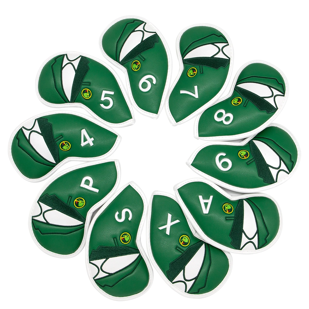 

Green Jacket Golf Iron Head Covers Iron Headcovers Wedges Covers 4-9 ASPX 10pcs Golf club headCovers
