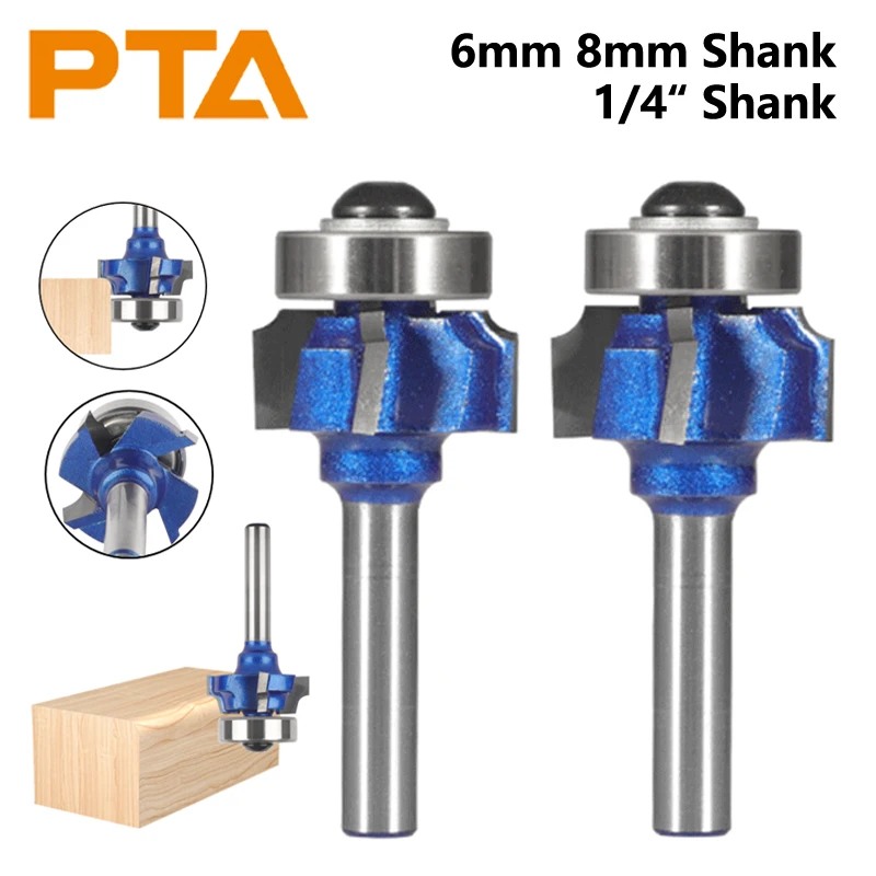 

6MM 6.35MM 8MM Shank Z4 Corner Round Bit Router Bit Woodworking Milling Cutter for Wood Bit Face Mill Carbide Cutter End Mill