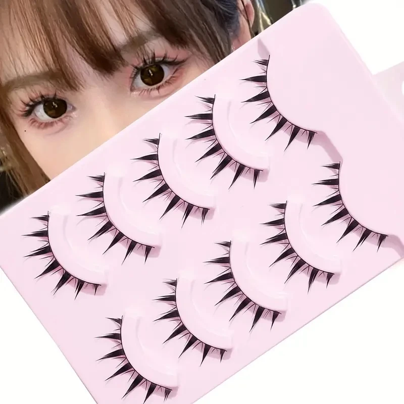 

Искусственные ресницы аниме ресницы 5 пар маленькие дьявольные ресницы натуральный ежедневный макияж манга ресницы прозрачная лента ресницы