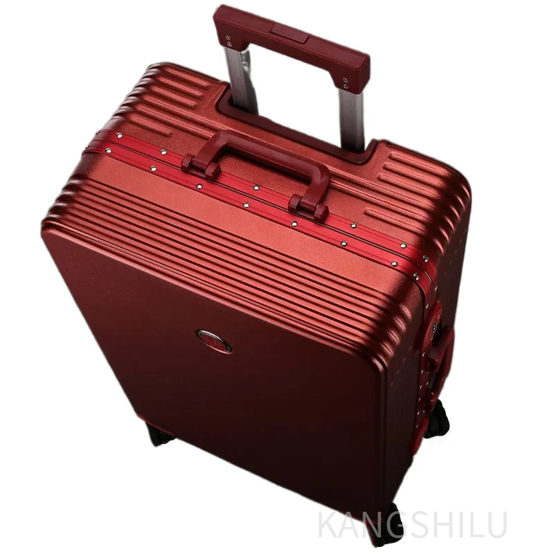 New Fashion Aluminum Frame Trolley Suitcase 20''22''24''26''28''-Inch Roller Luggage Travel Suitcase With Wheels Carry-on Case