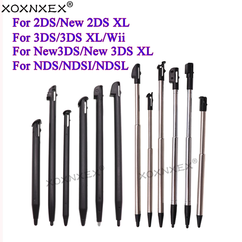 Stylus Pen Touch Pen Metal Telescopic Stylus Plastic Stylus Touch Screen Pen for 2DS 3DS New 2DS LL XL New 3DS XL For NDSL DS Lite NDSi NDS Wii