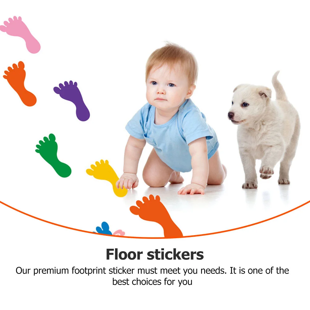 

of Footprint Stickers Floor Stickers PVC Footprint Decals Kindergarten Floor Decals Mixed Color