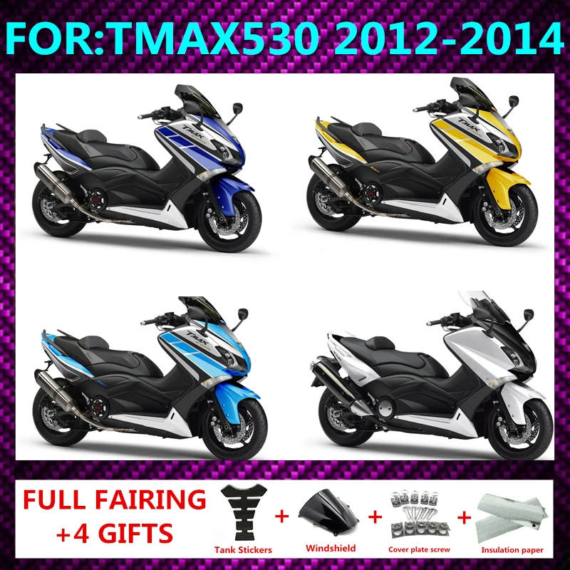 Per Tmax530 Tmax 530 2012 2013 2014 Kit Carrozzeria Carenatura Abs Moto T-Max 530 12 13 14 Nuove Carene Complete Kit Carrozzeria Zxmt