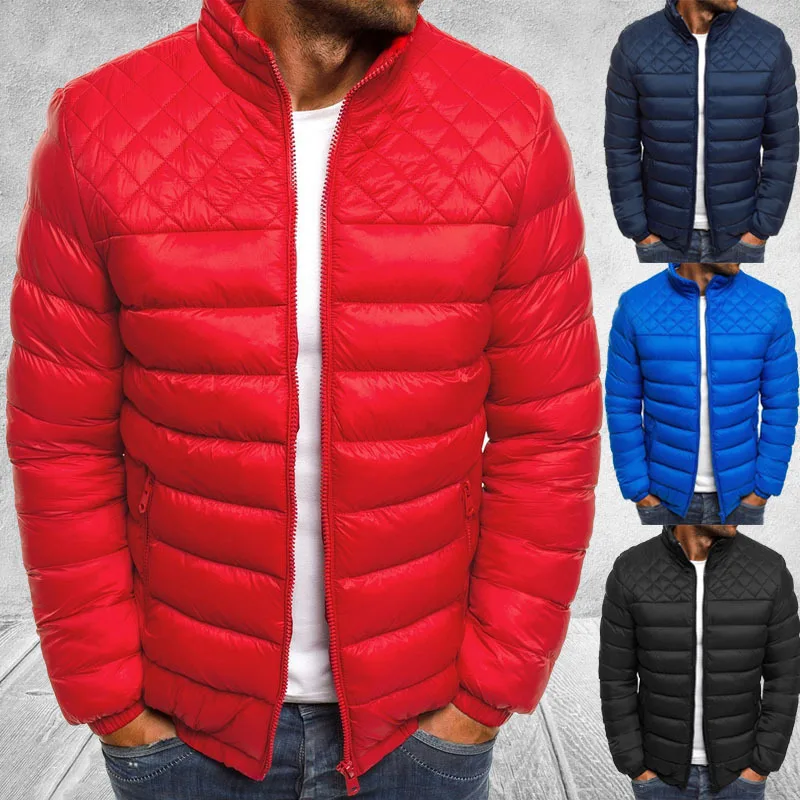 

2023 Herfst Winter Heren Opstaande Kraag Rits Katoenen Jacke Tops Warme Comfortabele Man Jassen Tops Comfortabel Donsjack