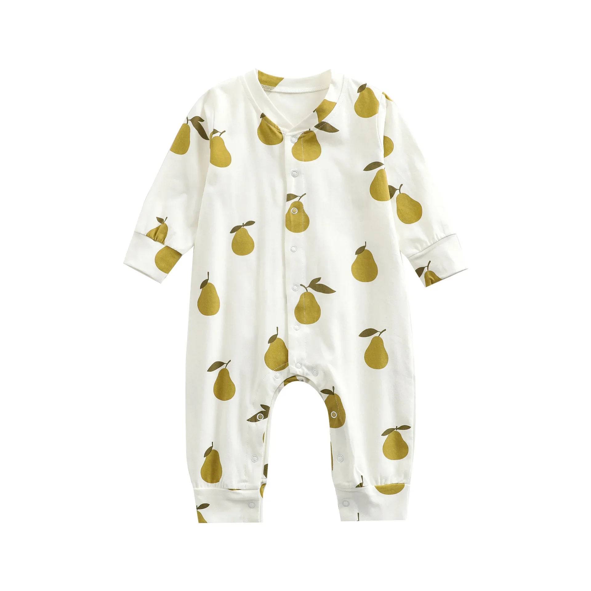 

Spring New Fashion Newborn Toddler Infant Baby Boys Romper Long Sleeve Jumpsuit Playsuit Grils Outfits Pear Clothes 2-24 Monthes