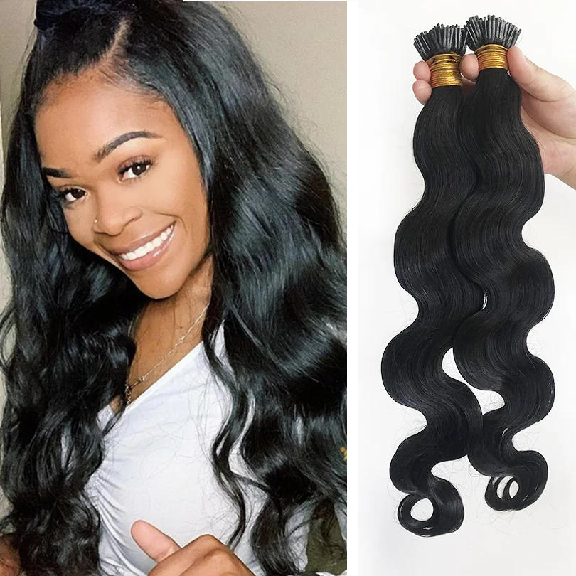 Ywigs Natural Color Body Wave Micro Loop Hair Extension, 22 22 22 (3 Bundles) / Natural Color / 4 in 1 Microlink Tool Kit