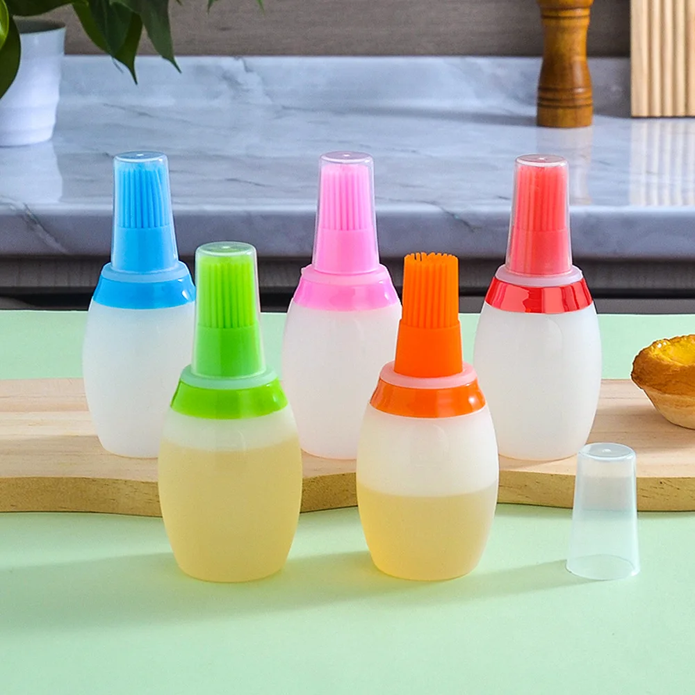 

Двойная головка многофункциональное масло Brush с крышкой и сменной головкой, силиконовая бутылка для приправ, барбекю