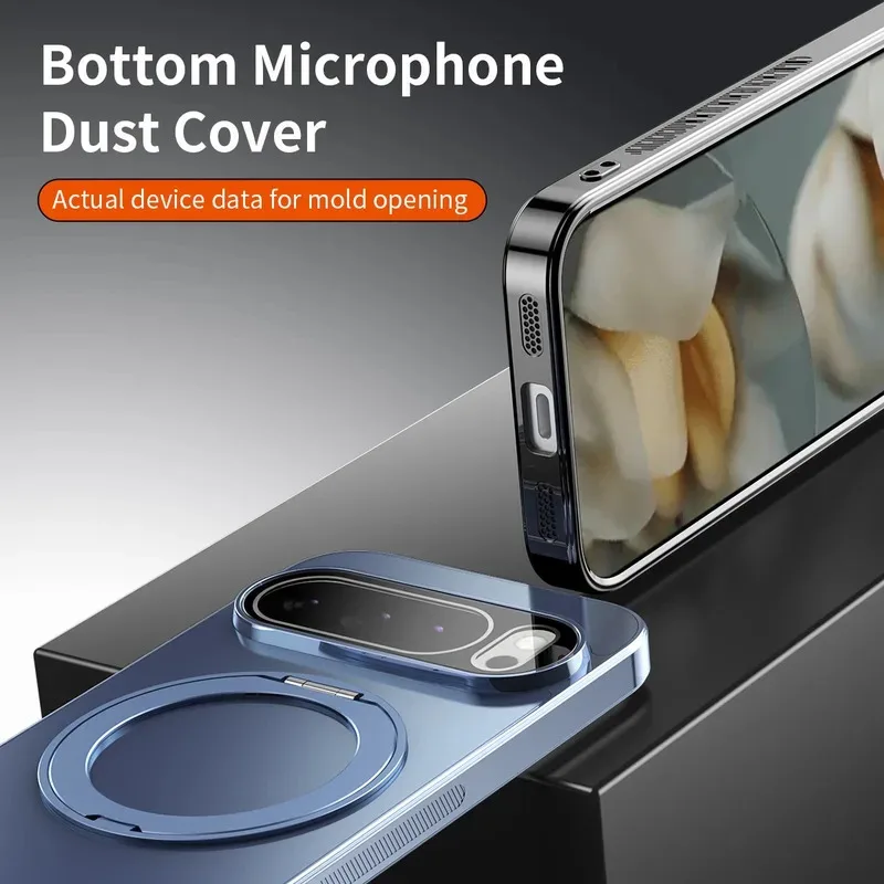 Luxury 360° Magnetic Wireless Charging Armor with Electroplating Matte Cover