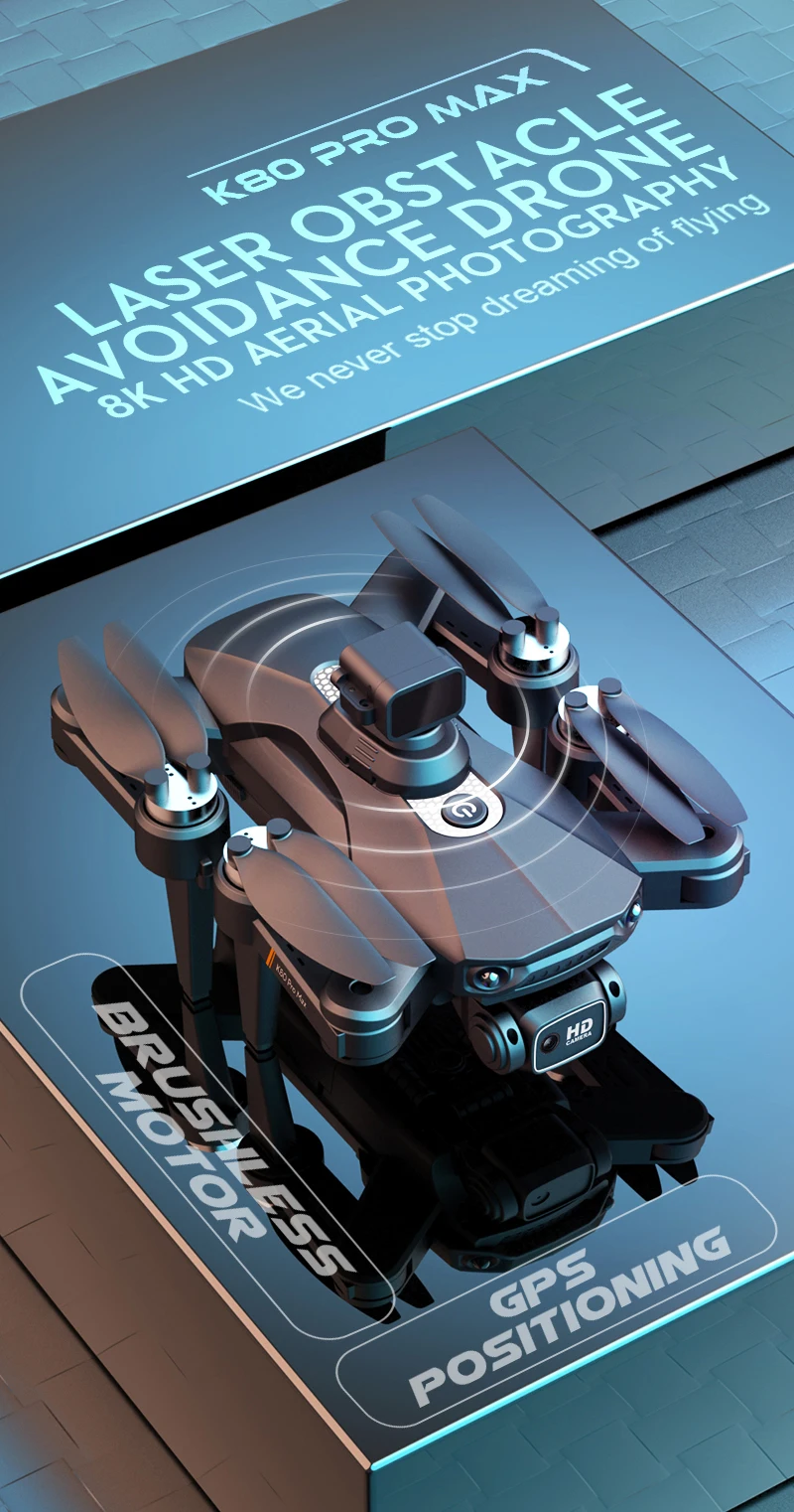 K80 Max Drone - 8K HD Camera Drone Brushless Motor GPS 5G WIFI 360 Obstacle Avoidance Foldable Quadcopter K80 PRO MAX RC Dron Toys Professional Camera Drone 29 K80 Max Drone, 8 H2 MnX ASSER Restastee P3O KBo Photogra