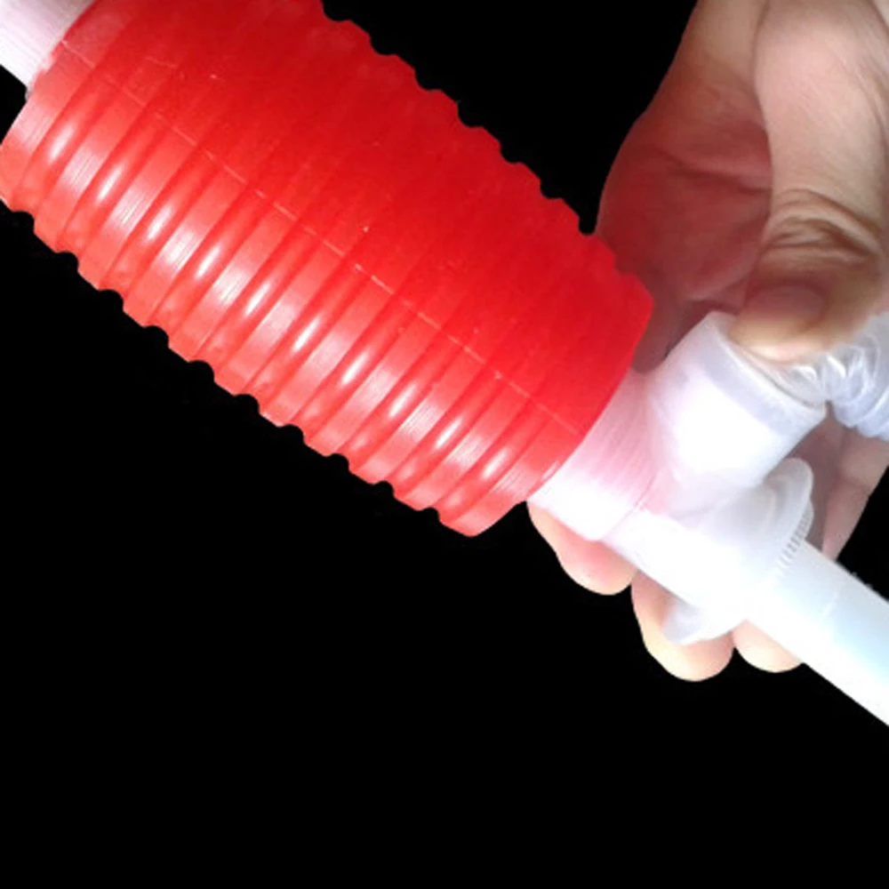 1Pc Universal Portable Car Manual Hand Siphon Pump Hose Gas Oil Liquid Syphon Transfer Pump Engine Parts Car Accessories oil syringe pump liquid transfer pump