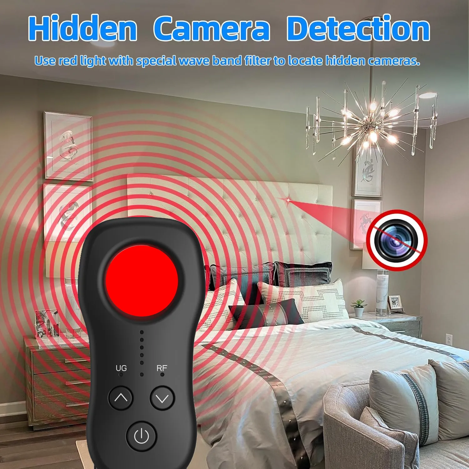 Portable Camera Detector Anti-scandid Camera Detector, Hotel Conference Room Vehicle Detector, Signal Positioning Buzzer Alarm