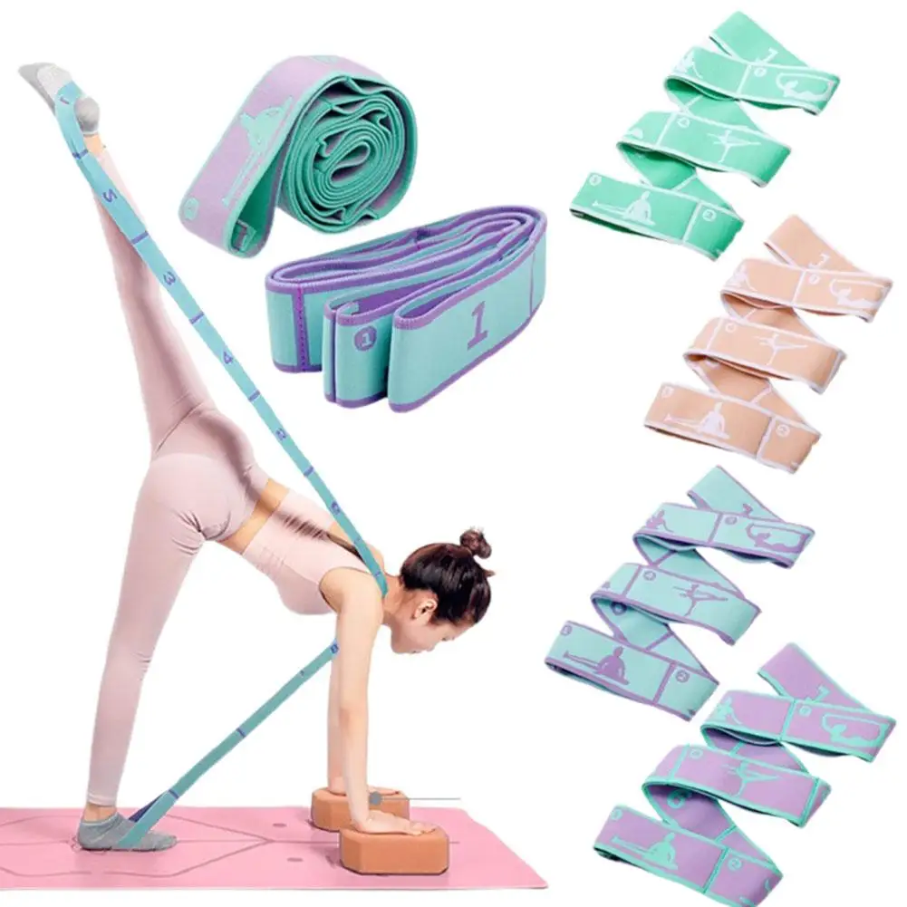 

Yoga Stretch Resistance Bands Soft Non-slip Multifunctional Weight Loss Fitness Elastic Band Yoga Belts For Physical Therapy