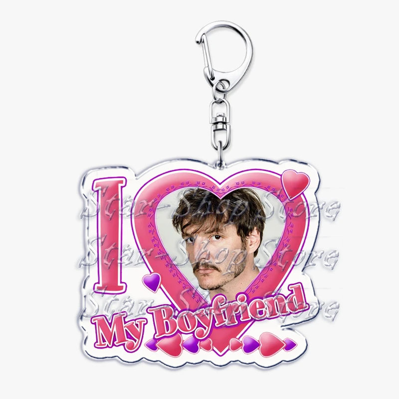 Heißer Pedro Pascal I Love My Boyfriend Herz-Schlüsselanhänger für Damen, Accessoires, Schlüsselanhänger, Ring, Schlüsselanhänger, Schmuck, Fans, Geschenke – Detail 12