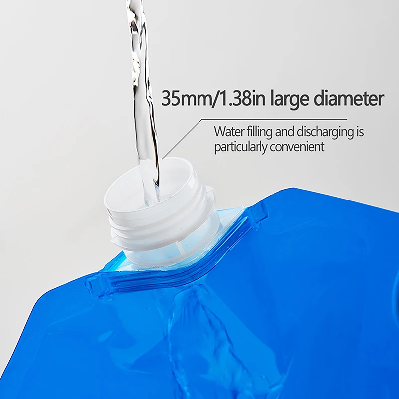 Tragbarer, faltbarer Wasserbeutel, 5/10 l, mit Wasserhahn für Outdoor-Radfahren, Reisen, Camping, verdickter Wasserbeutel aus Kunststoff mit großem Fassungsvermögen. – Detail 8