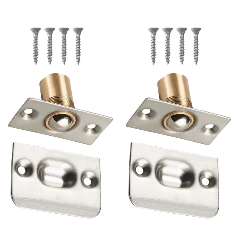 2 Pack Closet Door Ball Catch Holder Latches Hiddens Door Stop Closet Bathroom