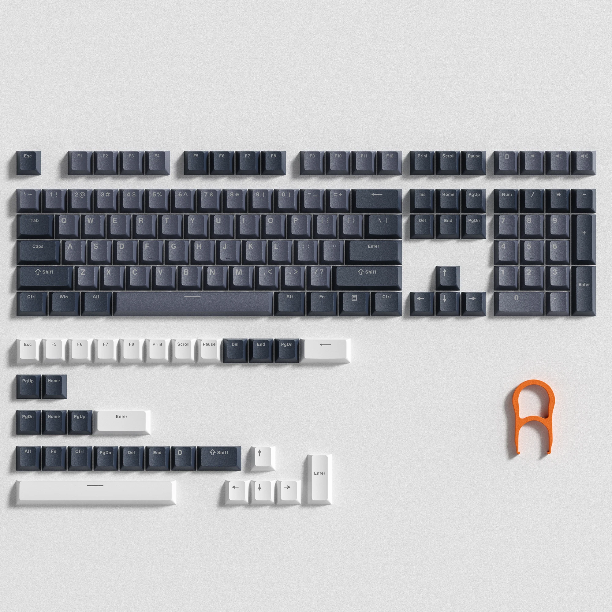 168-Key Double Shot PBT Custom WOB Cherry Profile Keycap Set
