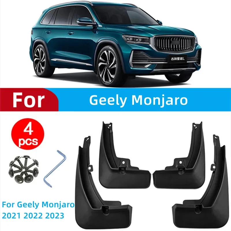 

4pcs Mudguards For Geely Manjaro Mud Flaps Monjaro 2021 2022 2023 Splash Guards Fender MudFlaps Front Rear Car Accessories