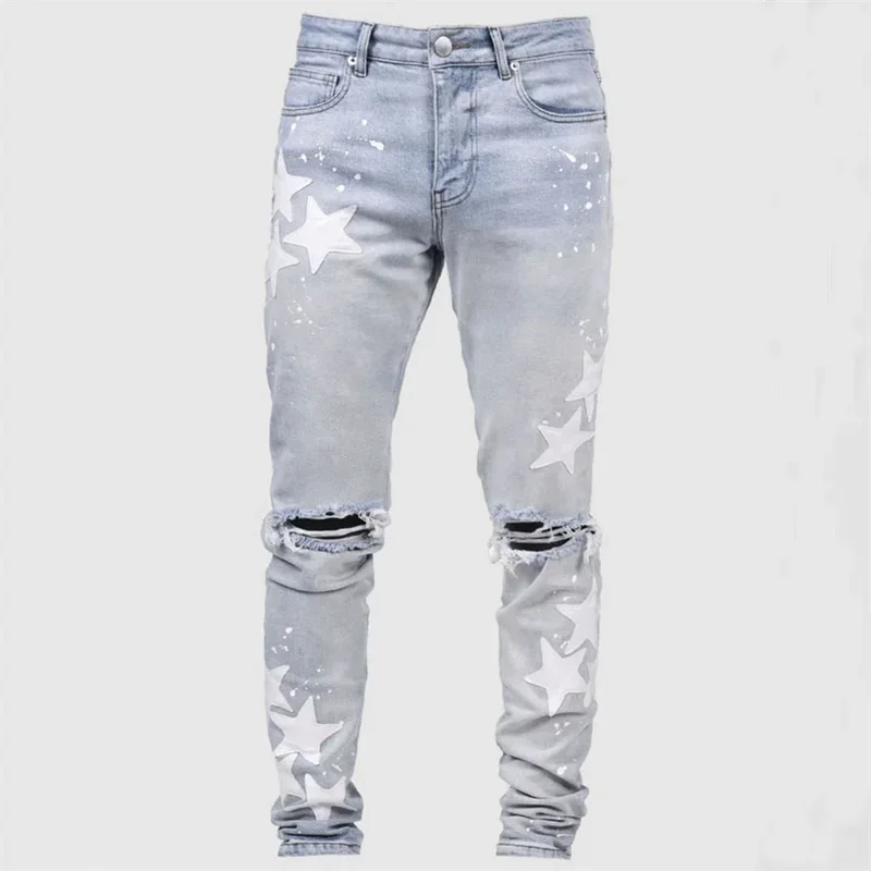 Vintage Star Print Jeans - Detail 8