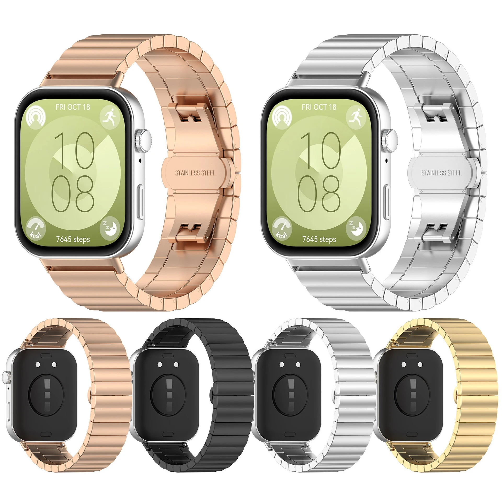 Huawei Watch Fit Metallarmband Schwarz