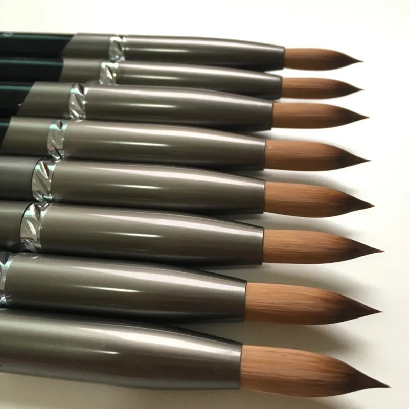 

Best SELLER Crystal Acrylic Salon Tool Black Metal Handle Big Size 1pcs 24#22 Round Sharp 100% Kolinsky Sable Brush Nail Art Pen