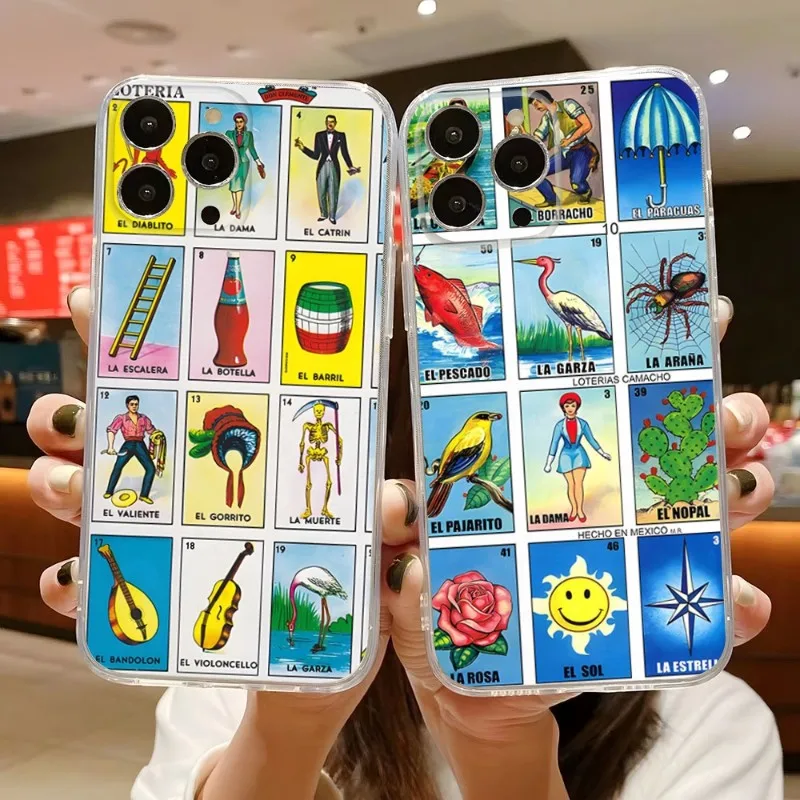 Mexican Bingo Loteria Phone Case For Iphone 14 13 11 12 Pro Max Mini 6