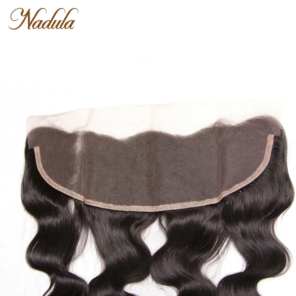 Nadula Hair 13x4 Lace Frontal Body Wave Hair Peruvian Remy Hair Weaves 100% Human Hair Extensions Closure 10-20INCH images - 6